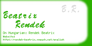 beatrix rendek business card
